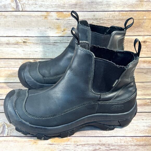 Keen Mens Black Leather Anchorage III Insulated Waterproof Boots SIze 10 main image 9